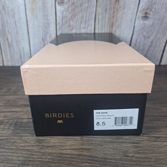 BIRDIES The Dove Gold Petal Sequin Floral Slip On Mule Women's Sz 8.5 (NIB) - Picture 9 of 9